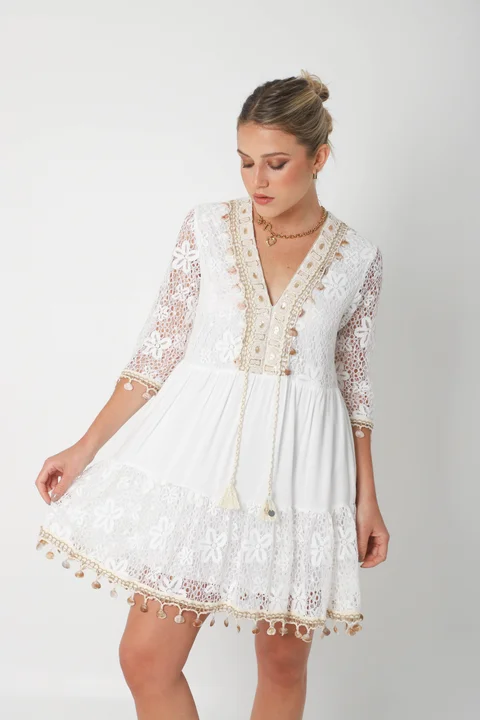 Vestido Sunrise  Encaje con Guarda GUK4035-1