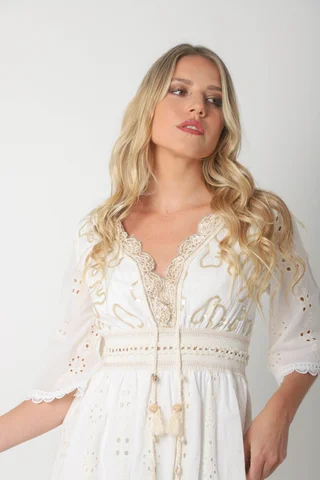 Vestido MONTPELLIER c/bordado Lentejuelas GUK70173 - Vista 5