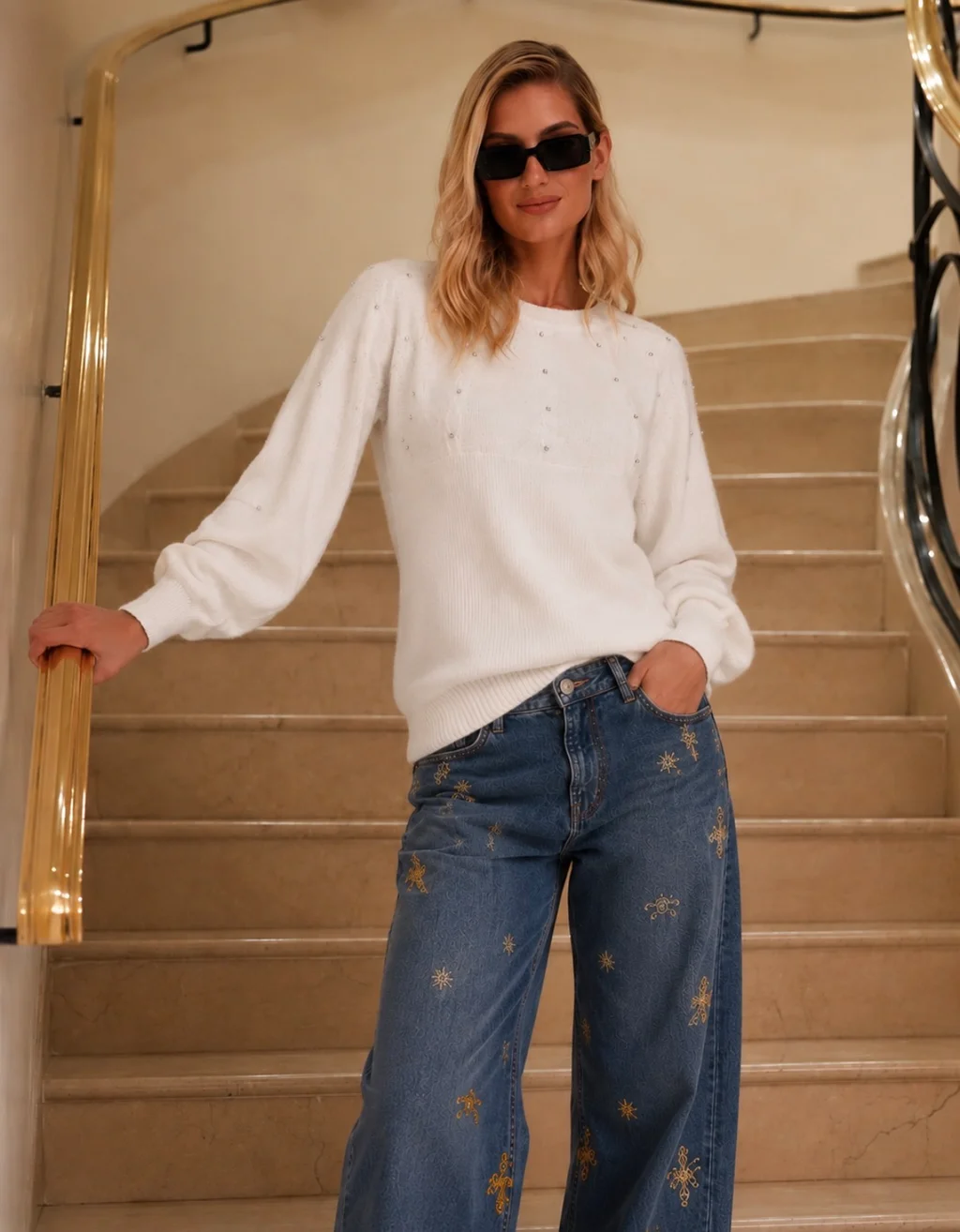 Sweater KANU Bremer con Apliques GUL802