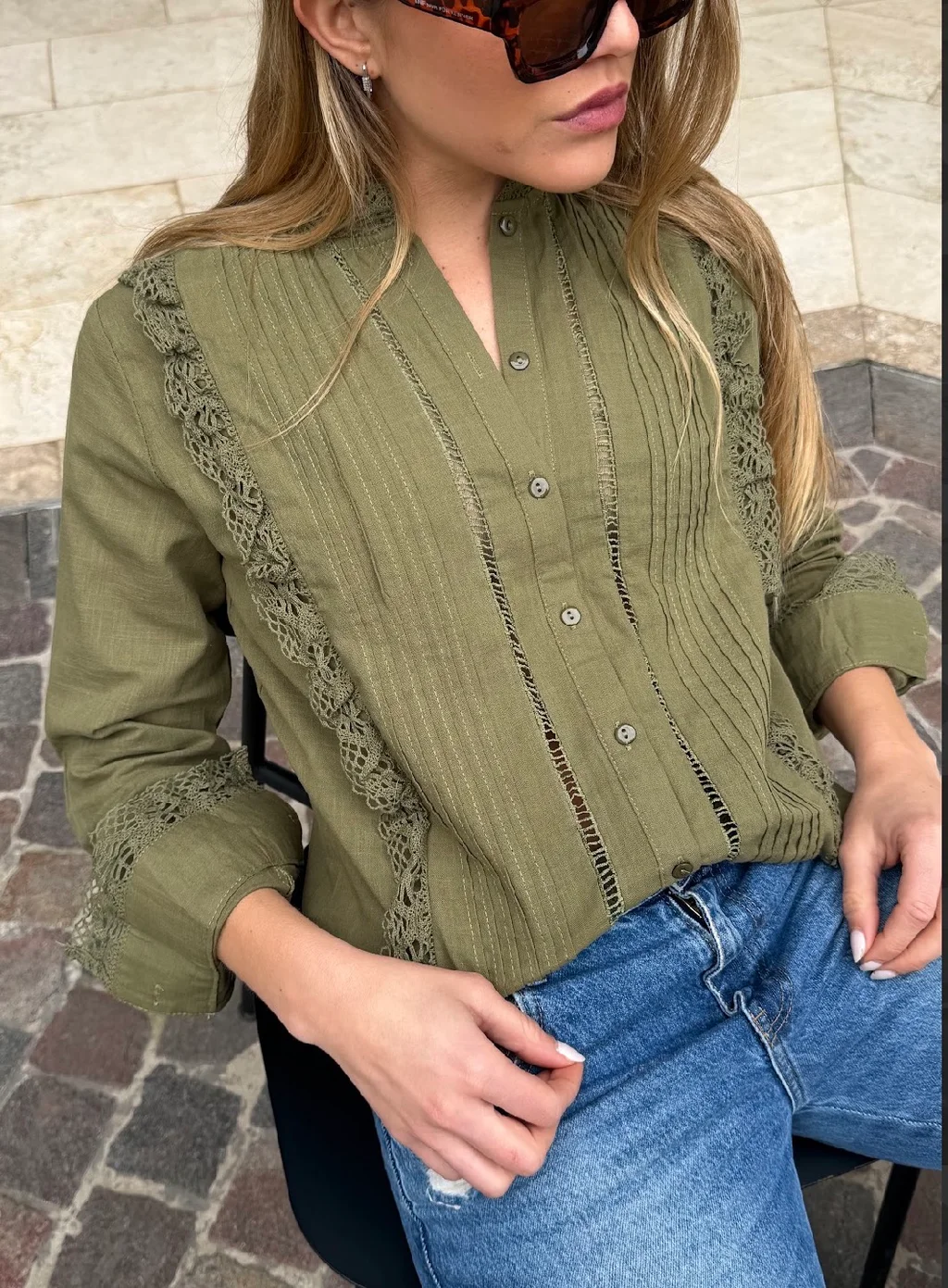 Camisa VANCY Tablitas LINO GUK68