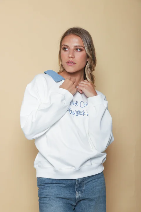 Buzo Media Estacion de Algodon cuello Jean JUST GU3C00