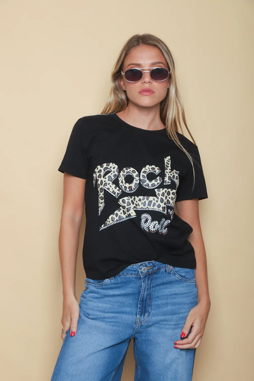Remera ROCK AND ROLL PRINT c/ Piedras GU5085