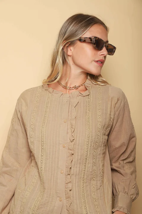 Camisa MAO BUBBLE con Puntillas y Volados GUK70197