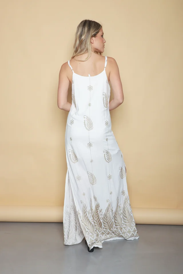 Vestido MARGARIE Lino Bordado GUK70142-1