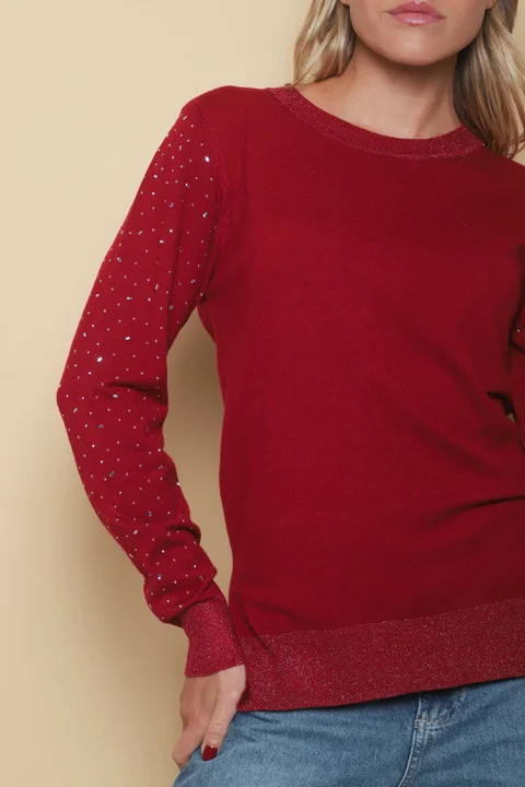 Sweater LUXURY Lurex con Strass GUL624