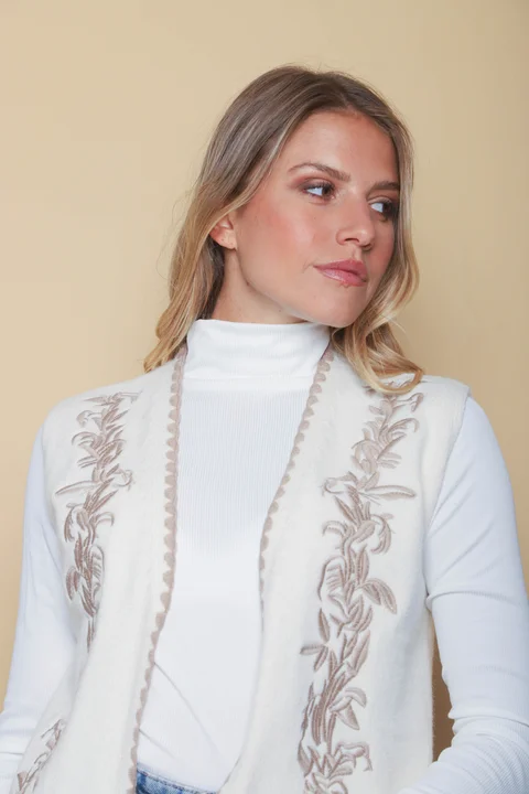 Chaleco VENECIA Tejido Bordado GUL823