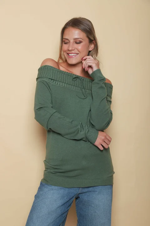 Sweater KITY Bremer Cuello Bote c/ Tira GU665