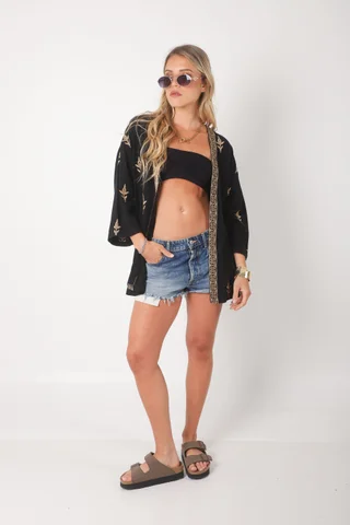 Kimono SIBYL lino c/bordado GU0540 - Vista 3