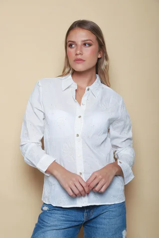 Camisa PRINCESS Bordada GU5177 - Vista 4