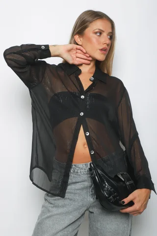 Camisa DORAL Gasa c/ Botones con Brillos GU0345 - Vista 5