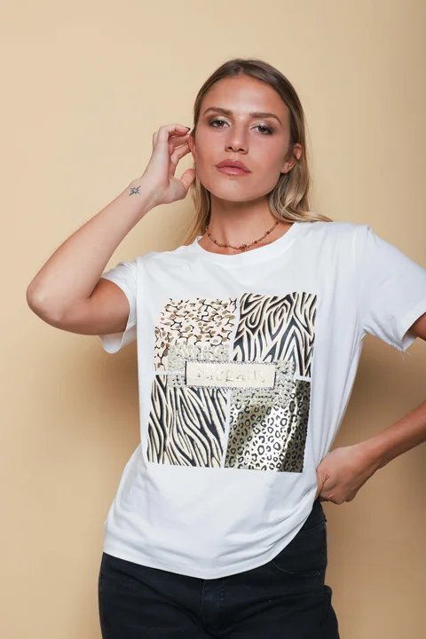 Remera ELEGANT C/ Apliques GUJ5222