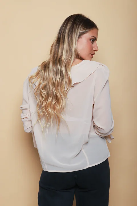 Blusa TITA Gasa c/Volados GUV60