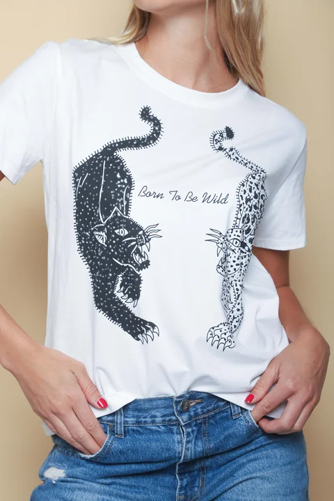 Remera BORN TO BE WILD c/ Piedras GU5190