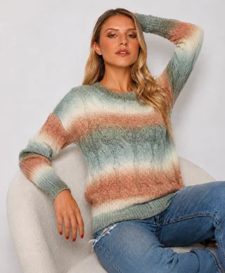 Sweater RENS Lana Trenzada c/ Mini Lentejuelas GU87095 - Vista 4
