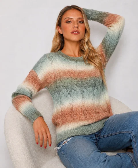 Sweater RENS Lana Trenzada c/ Mini Lentejuelas GU87095