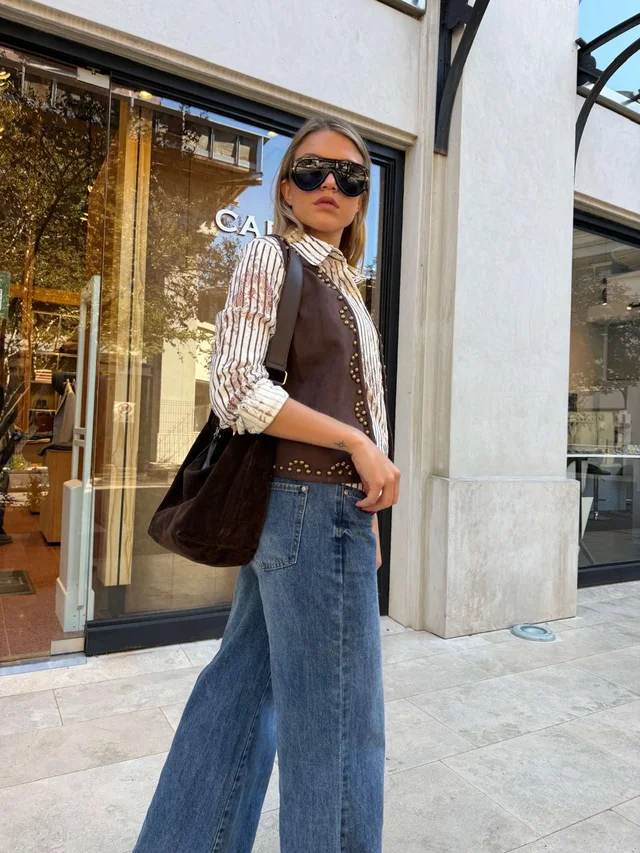 Chaleco RAWSON Gamuza Tachas GU70278