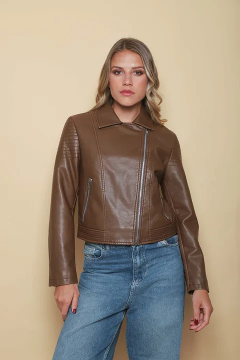 Campera Cartney Cruzada Eco Cuero GU78304