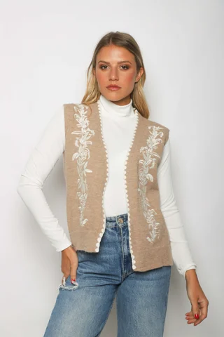 Chaleco VENECIA Tejido Bordado GUL823 - Vista 4