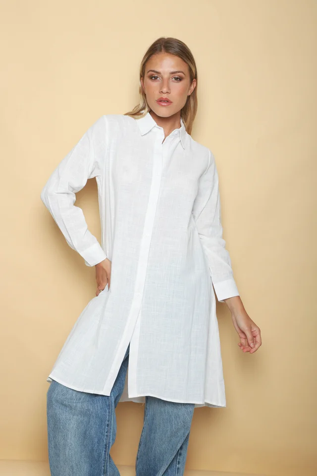 Camisa Larga Blady Lino GUK70094