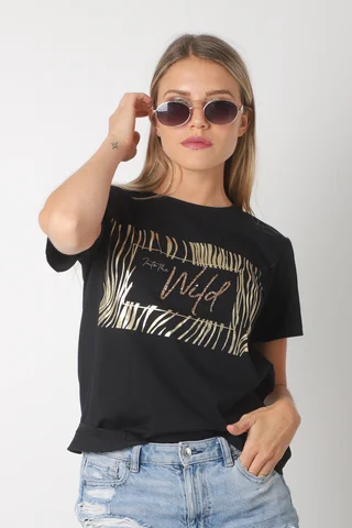 Remera WILD c/piedras GU5191 - Vista 1