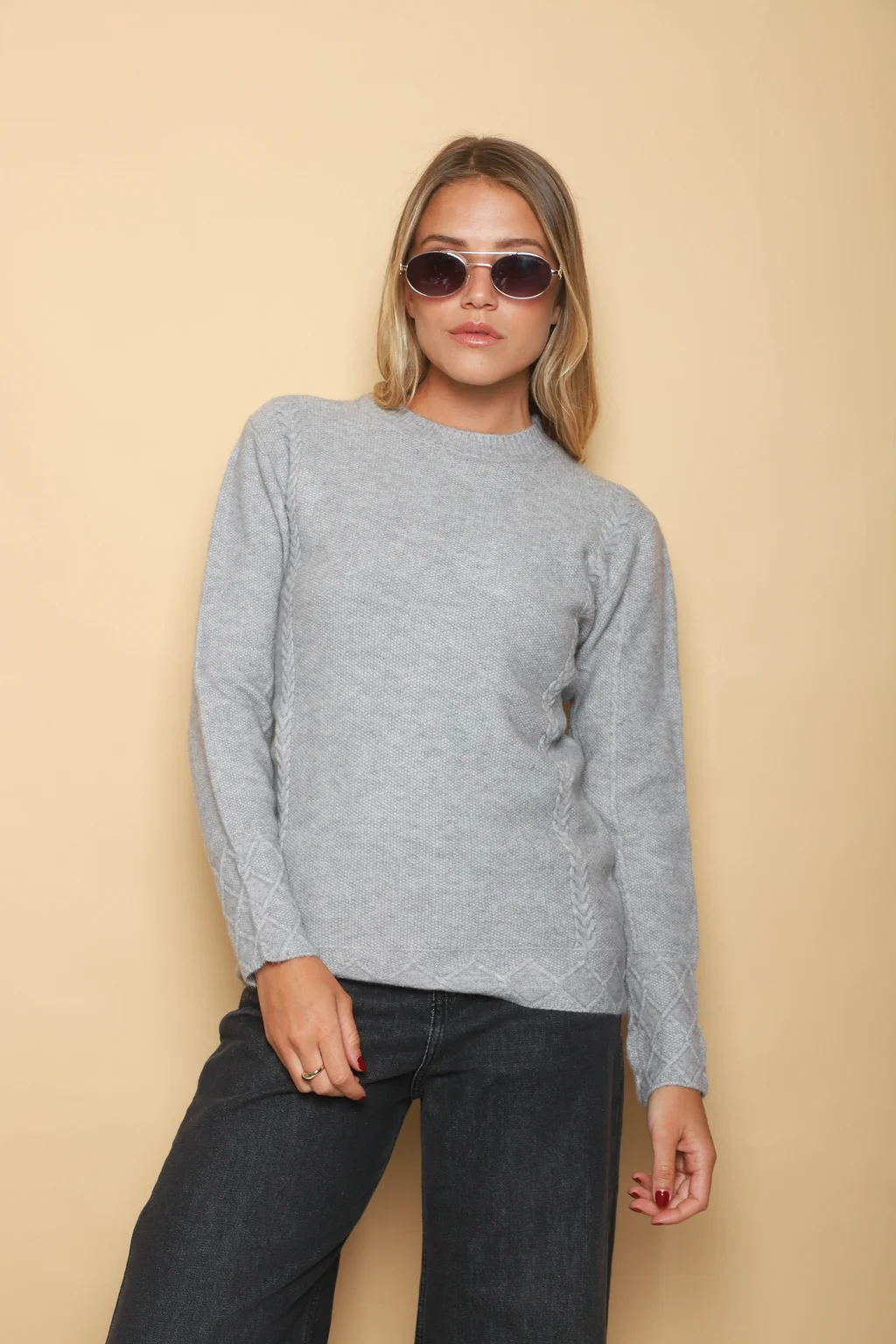 Sweater REINA Panal con Trenzas 0722