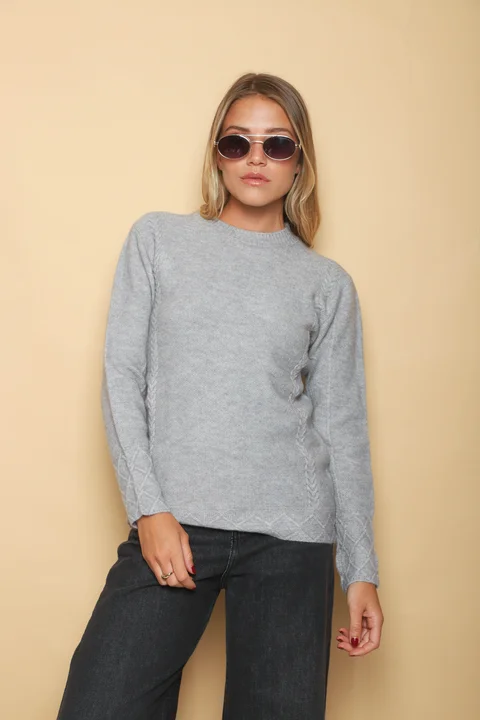 Sweater REINA Panal con Trenzas 0722