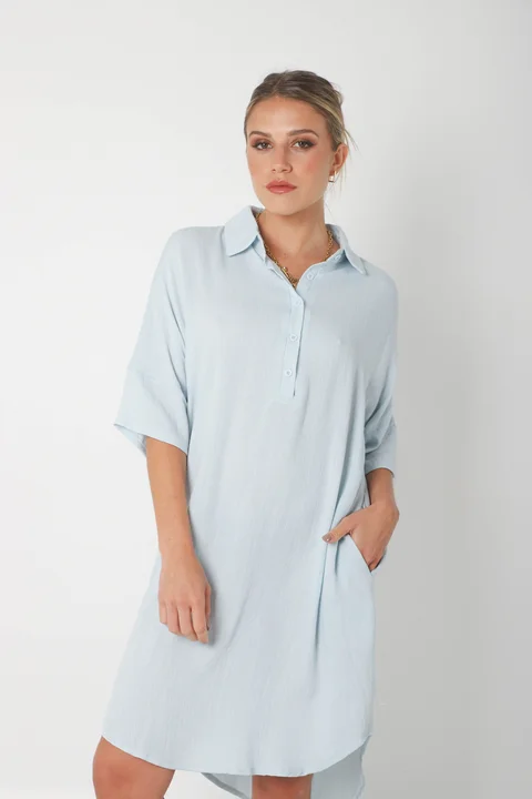 Vestido KAISER de Lino c/ Botones GU0333