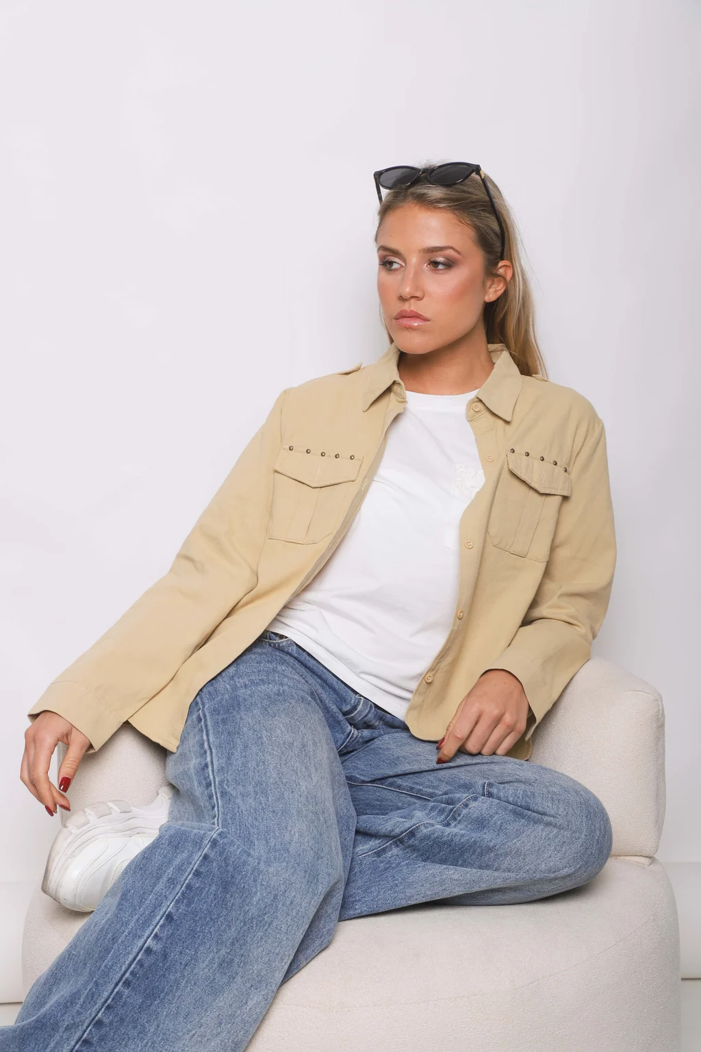  Camisa WANSEL Gabardina Bordada GU70284