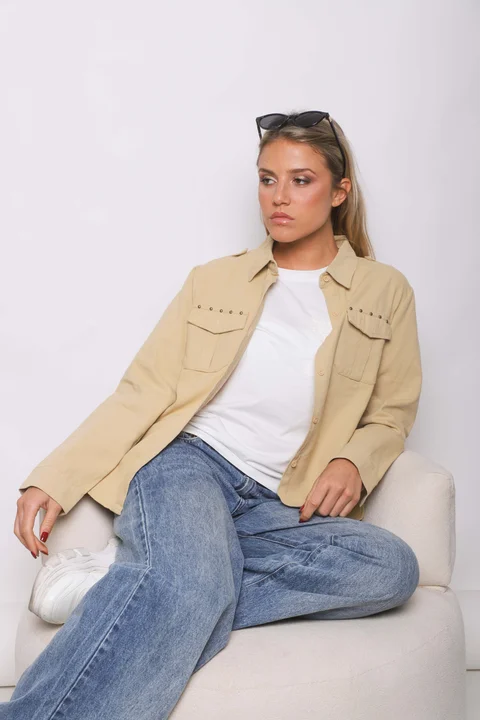  Camisa WANSEL Gabardina Bordada GU70284