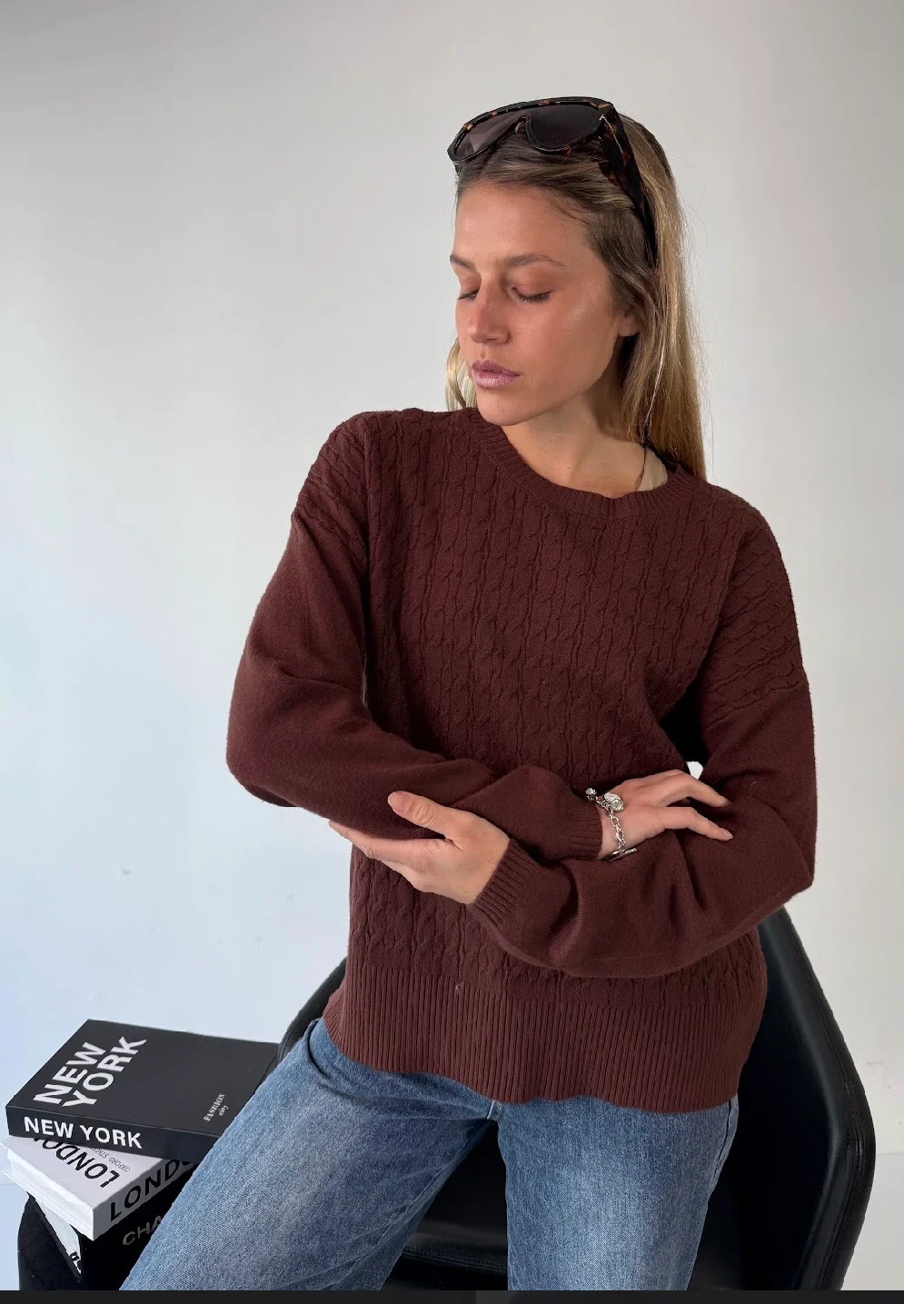 Maxi Sweater MADELEINE Bremer Trenzado GUL819