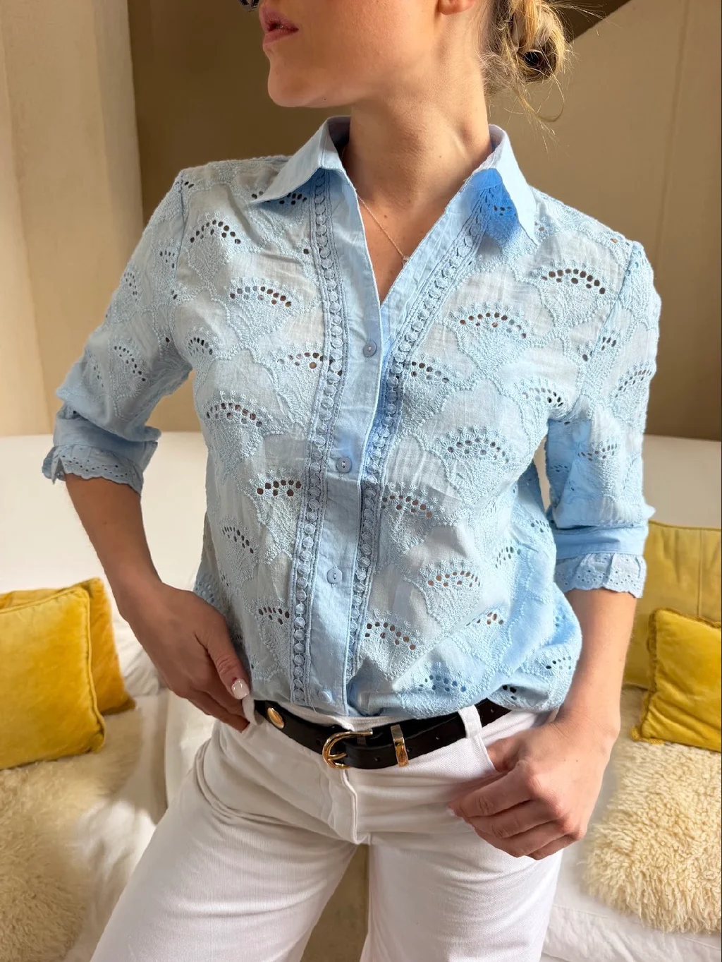 Camisa BLOW Broderie Manga 3/4 GU70157