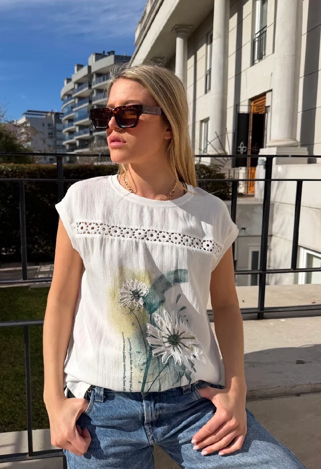 Camisola SUNRISE LINO con Strass GU10718