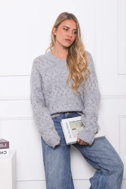 Sweater BABILON Trenzado Escote V GU405837