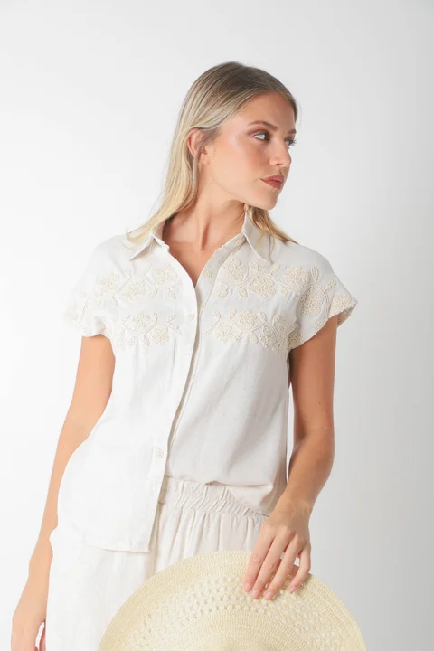 Conjunto GINEVA LINO C/Bordado GUK70152/70153