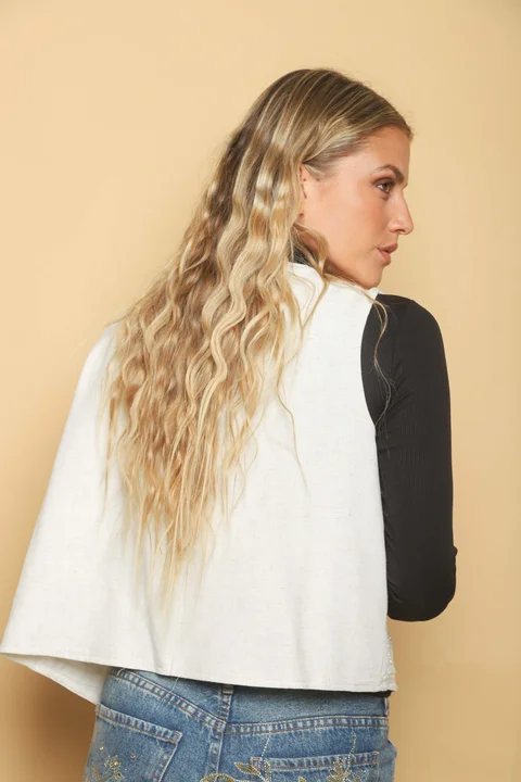 Chaleco LAMA Lino Bordado GU5937