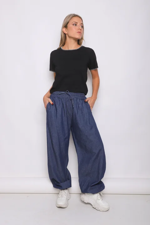 Pantalon Aladin Denim Jogger c/ Bolsillos
