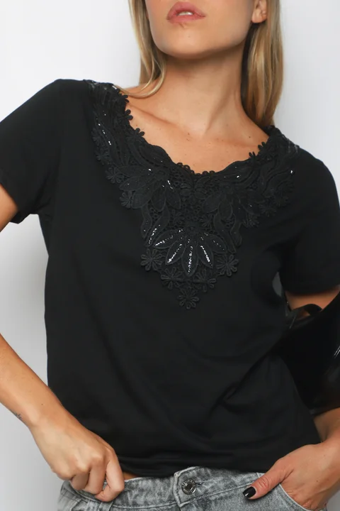 Remera ETIOPIA ENCAJE GU356342