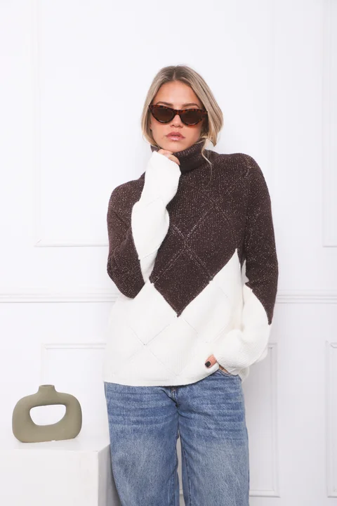 Polera BELAIR Bremer Combinada c/ Lurex GU839