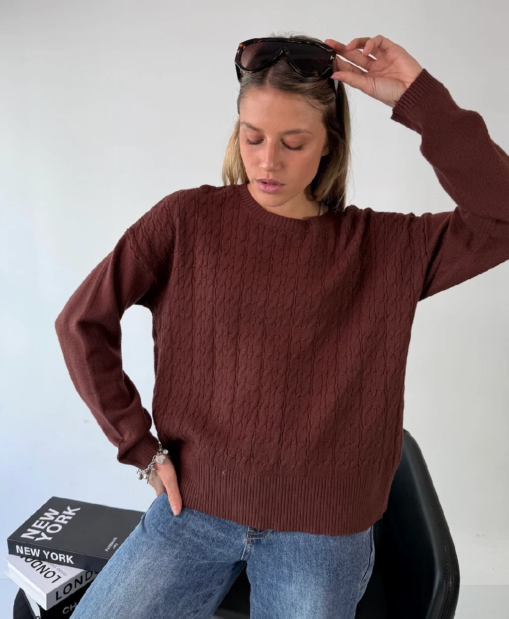 Maxi Sweater MADELEINE Bremer Trenzado GUL819