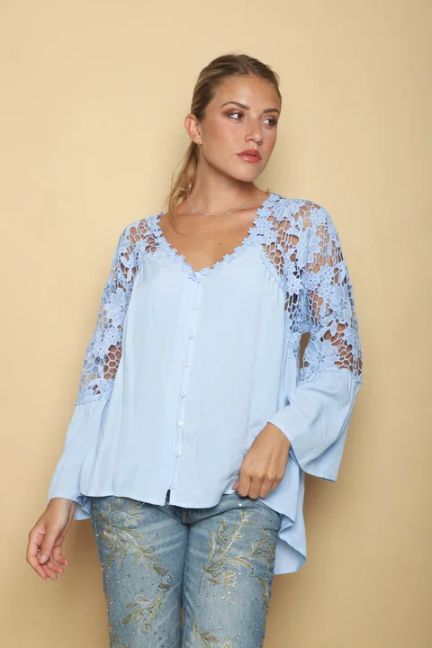  Camisa DESTINY con Guipiur GUK3