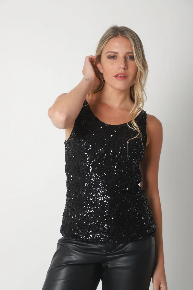 Musculosa ORCEL c/ Lentejuelas Forrada GU5151