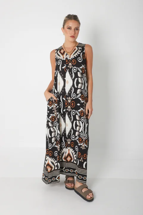 Vestido Mandarin INDIAN c/ Bolsillos GU252