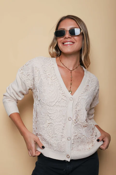 Saco LARROUS Bordado c/ Botones con Brillos GUL827