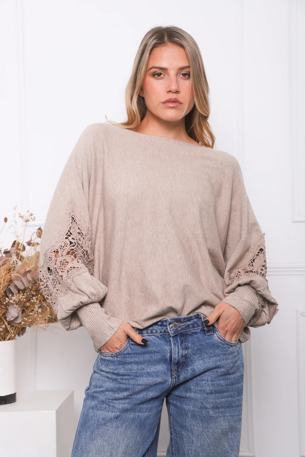 Sweater TUSCANY con Guipiur GU841