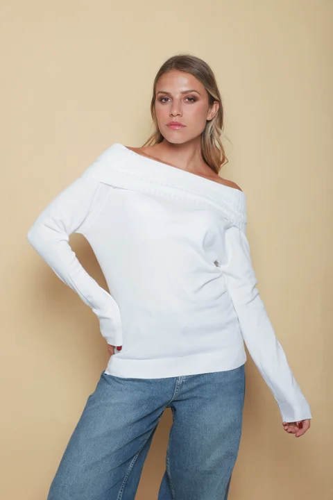 Sweater KITY Bremer Cuello Bote c/ Tira GU665