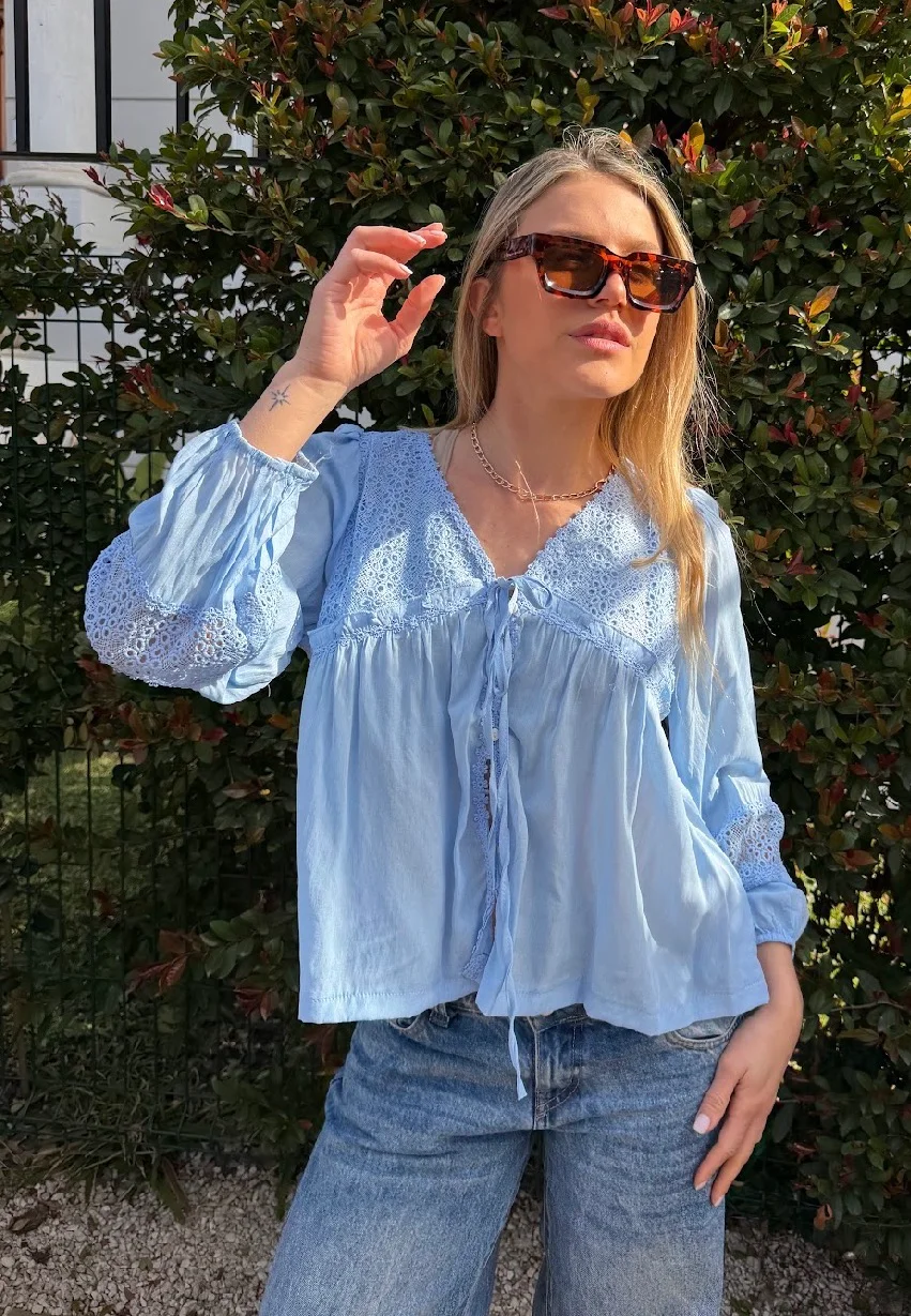 Blusa ROCKET Con Broderie  GU70123