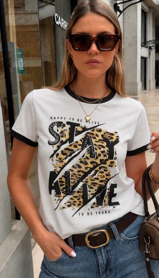 Remera STAY ALIVE c/ piedras  GU15803 - Vista 5