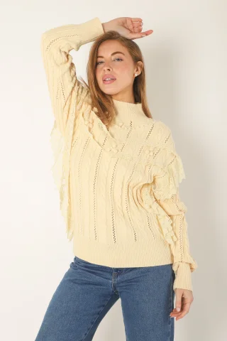 Polera Lupe Trenzada con EncajeGU122268 - Vista 6