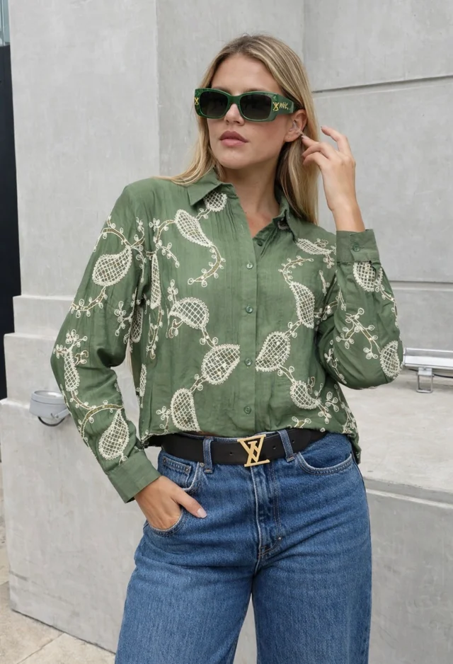 Camisa Bulgara Bordada GUK70133/33013