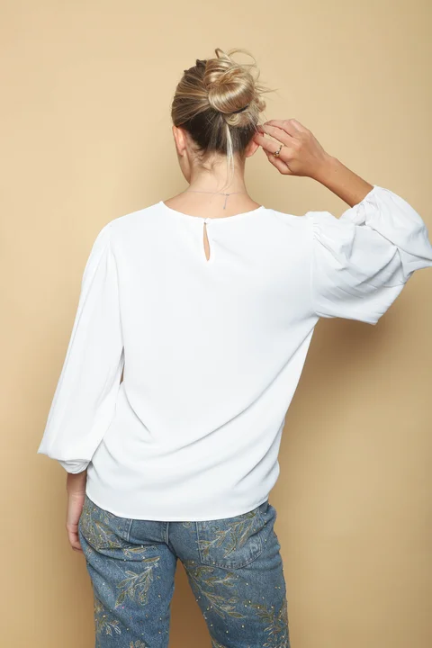 Camisola CHELSEA c/ Manga Larga Ancha Plizada GU0340